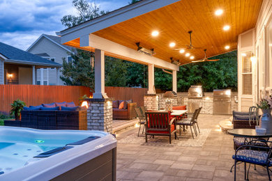 Inspiration for a coastal patio remodel in Denver