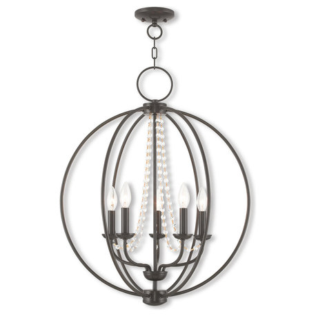 Arabella 5-Light Chandelier, English Bronze