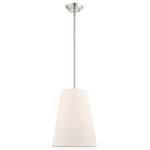 Livex Lighting - Livex Lighting 41387-91 Prato - One Light Pendant - No. of Rods: 3  Canopy IncludedPrato One Light Pend Brushed Nickel Hand UL: Suitable for damp locations Energy Star Qualified: n/a ADA Certified: n/a  *Number of Lights: Lamp: 1-*Wattage:40w Medium Base bulb(s) *Bulb Included:No *Bulb Type:Medium Base *Finish Type:Brushed Nickel