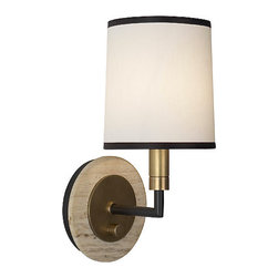 Robert Abbey Axis Single Wall Sconce Brass Finish w/ Cocoa Brown - Wall Sconces