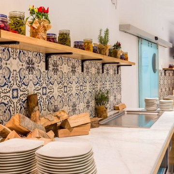 Rustic professional kitchen