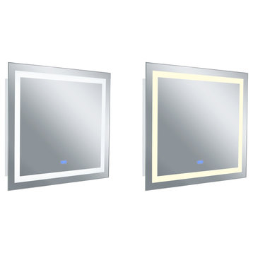 CWI LIGHTING 1232W40-36-A Rectangle Matte White LED 40 in. Mirror