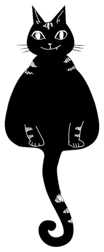 Art & Collectibles Prints Black Cat Canvas Black Cat Wall art Giclée