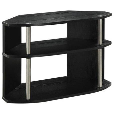 Convenience Concepts Designs2Go 32" Swivel TV Stand in Black Wood Finish