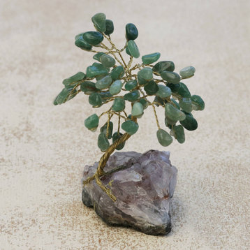 Novica Handmade Hope And Happiness Quartz And Amethyst Mini Gemstone Tree