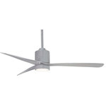 Minka Aire - Minka Aire F829L-CH/SL Mojave - 56" Ceiling Fan with Light Kit - The LED Mojave by Minka-Aire focus is inspired by rolling dunes of the California desert, provides a clean, cool appearance for the hottest environments. The variable pitch blades, powered by the latest DC technology, as well as advanced LED energy efficient technology will leave you feeling anything but desolate.Variable Blade Pitch3-Blades 56" SweepDC 123 x 30mm Motor6" DownrodSpecial Hand Held Remote Control System (Included).