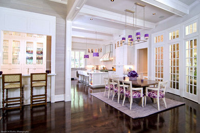 Great room - transitional dark wood floor great room idea in Dallas