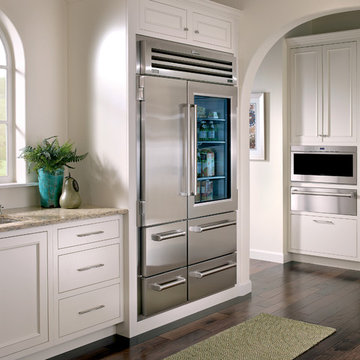Sub-Zero 48" Stainless Side-by-Side Refrigerator Freezer with Glass Door, 648PRO