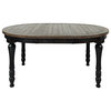Madison County Round to Oval Dining Table - Vintage Black