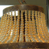 20" Iron Cream Beaded Pendant Chandelier, Romantic Pearl 4-Light Antique