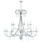 Livex Lighting - Livex Lighting Daphne Light Foyer Chandelier, Polished Chrome - Teardrop crystals add beauty and sophistication to the traditional styling of the Daphne collection. The subtle sparkle delivers bling in an understated way, nicely complementing whatever room decor you may have.