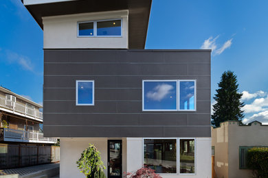Example of a minimalist exterior home design in Seattle
