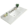 Infurniture 48" Solid Wood Sink Vanity With Arctic Pearl Quartz Top