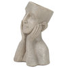 Speckled Off White MgO Happy Bust Head Planter
