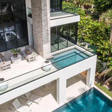 Custom Pool With Elevated Spa