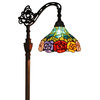 Amora Lighting Tiffany Style 62-inch Roses Reading Floor Lamp