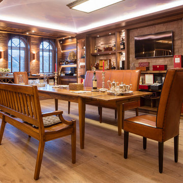 Moderne Weinkellereinrichtung im exklusiven Stil