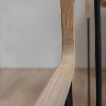 Modern Floating Stair with Pencil Rail, East Hampton, NY