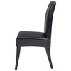 Valencia Bonded Leather Chair,Set of 2 - Black