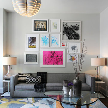 Logan Square Eclectic Modern Living Room