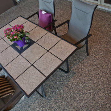 Designer Brownstone Aggregate Installation