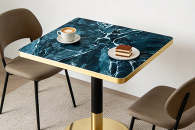 Small trendy dining room photo in New York