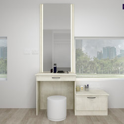 Fitted Dressing Unit in White Chromix Finish Supplied by Inspired Elements - Dressing Tables