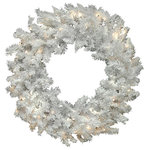 Queens of Christmas - WL-GWWSQ-04-LPW - The charming White 48" ( 480 Tips) Sequoia wreath is creating the utmost realism and eye catching appeal, it is pre-lit with pure white LED lights. Neighbors and customers will love this wreath for years to come. Add your own personal touches and keep up year around. Indoor use only.