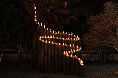 Bamboo inspired Fire Feature