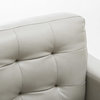 Bowdon Gray Leather Club Chair