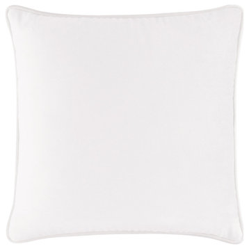 Sparkles Home Coordinating Pillow, White Velvet, 20x20