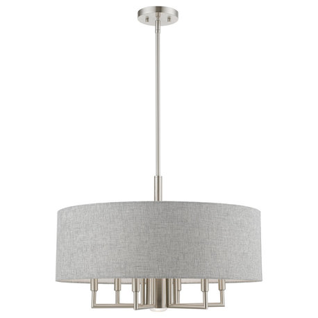 Dakota 7 Light Brushed Nickel Pendant Chandelier