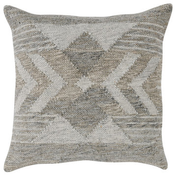 Nixie 22 Outdoor Throw Pillow in Gray by Kosas Home