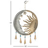 Gold Metal Eclectic Windchime, 15" x 1" x 19"