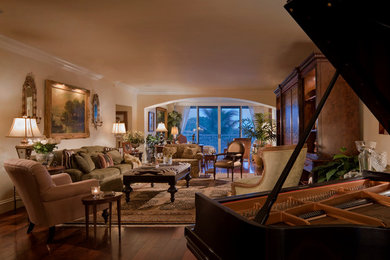 Elegant living room photo in Miami