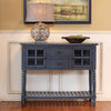 Modern Accent Table, Antique Navy