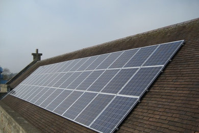 PV installation: solar panels on homes