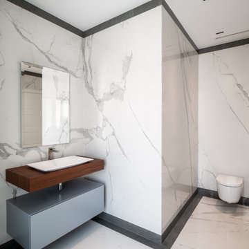 BAGNO PADRONALE - vista lavabo lui