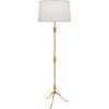 Robert Abbey Grace Oyster FL Grace 64" Tall Buffet Floor Lamp - Modern Brass
