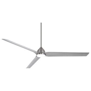 Minka-Aire Java Xtreme 84" LED Outdoor Ceiling Fan F754L-BNW, Brushed Nickel Wet