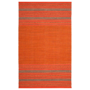 Safavieh Montauk Collection MTK214 Rug, Orange/Red, 5' X 8'