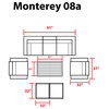 Monterey 8 Piece Outdoor Wicker Patio Furniture Set 08a, Tangerine