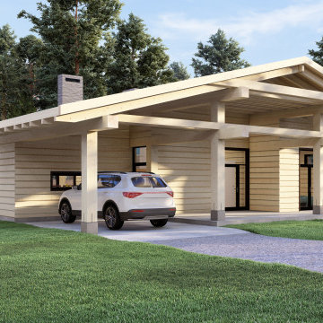 Glulam log cabins-Glulam log houses