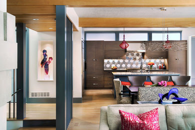 Inspiration for a contemporary home design in Denver.