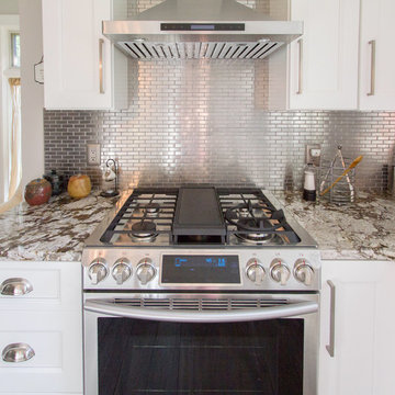 Metallic Subway Tile Backsplash