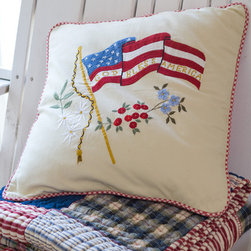 Taylor Linens - God Bless America Porch Pillow - Decorative Pillows