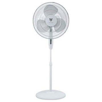 HomePoint Standing Oscillating Pedestal Fan with Adjustable Height & 3 Speeds