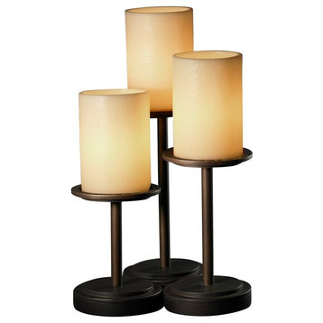 Justice Designs CandleAria Dakota 3-LT Table Lamp - Dark Bronze