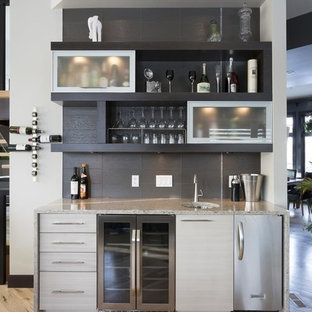 75 Most Popular Modern  Single Wall Home  Bar  Design Ideas  