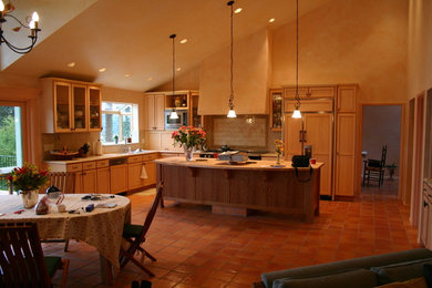 Inspiration for a mediterranean kitchen remodel in Seattle